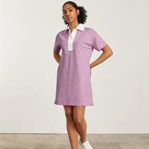 Everlane The Organic Cotton Pink & White Polo Mini Dress‎ Size S NEW